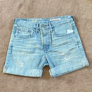 AG Women’s Ex Boyfriend Distressed Denim Shorts